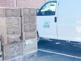 This Lemoore Elementary School van prepares to delliver antigen tests to the local school district.